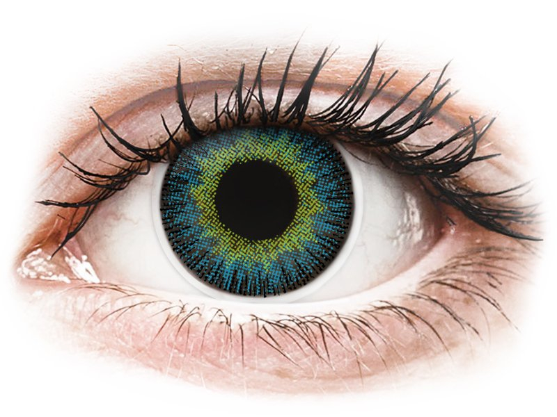 Lentile de contact colorate ColourVUE Fusion Yellow Blue – fără dioptrie (2 lentile) Maxvue Vision imagine noua