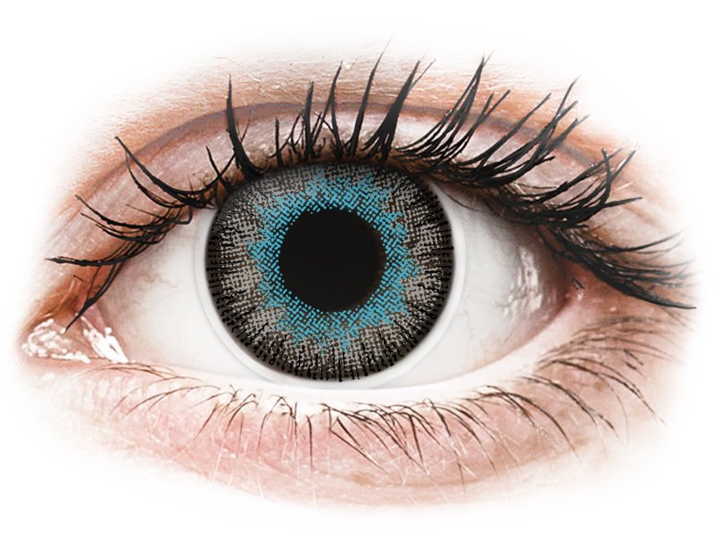 Lentile de contact colorate ColourVUE Fusion Blue Gray – cu dioptrie (2 lentile) Maxvue Vision imagine noua