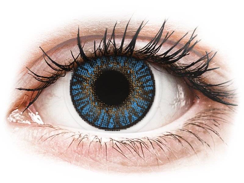 Lentile de contact colorate FreshLook ColorBlends True Sapphire - fără dioptrie (2 lentile)