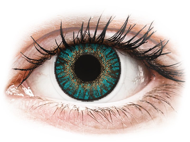Lentile de contact colorate FreshLook ColorBlends Turquoise - fără dioptrie (2 lentile)