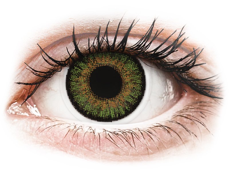 Lentile de contact colorate FreshLook One Day Color Green - cu dioptrie (10 lentile)