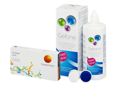 Proclear Toric (6 lentile) + soluție Gelone 360 ml