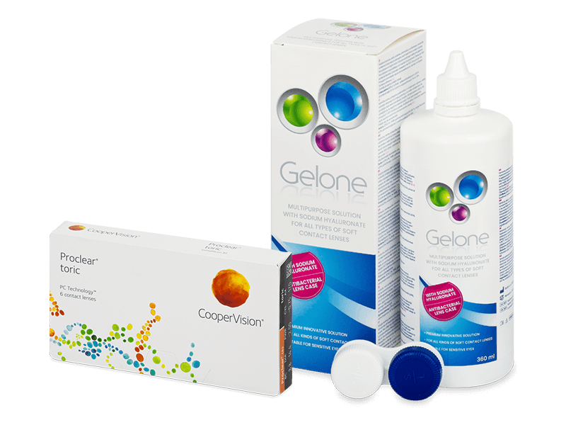Pachet Proclear Toric (6 lentile) + soluție Gelone 360 ml