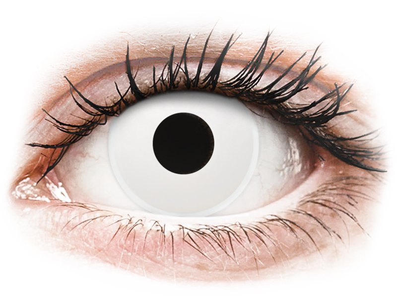 ColourVUE Crazy Lens - Whiteout - lentile zilnice fără dioptrie (2 lentile) - Lentile de contact colorate