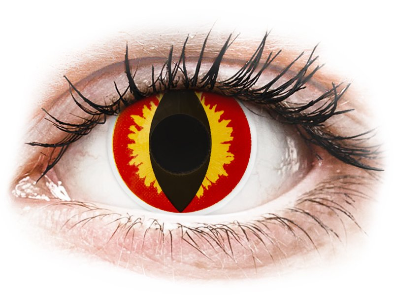 ColourVUE Crazy Lens - Dragon Eyes - lentile zilnice fără dioptrie (2 lentile) - Lentile de contact colorate