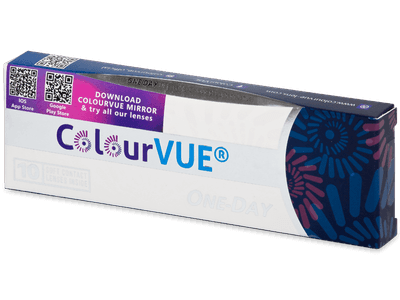 ColourVue One Day TruBlends Blue - cu dioptrie (10 lentile) - Produsul este disponibil și în acest pachet