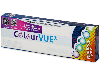 ColourVue One Day TruBlends Rainbow 2 - fără dioptrie (10 lentile) - Produsul este disponibil și în acest pachet
