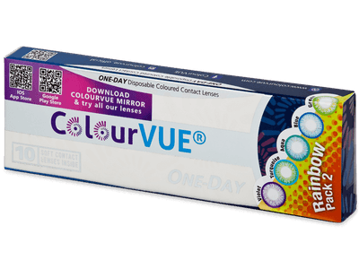 ColourVue One Day TruBlends Rainbow 2 - fără dioptrie (10 lentile) - Produsul este disponibil și în acest pachet