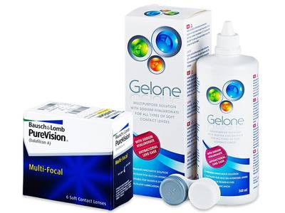 PureVision Multi-Focal (6 lentile) + soluție Gelone 360 ml