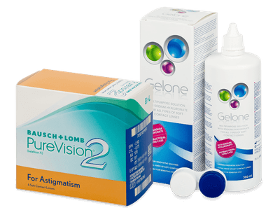 PureVision 2 for Astigmatism (6 lentile) + soluție Gelone 360 ml
