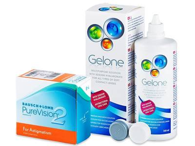 PureVision 2 for Astigmatism (6 lentile) + soluție Gelone 360 ml