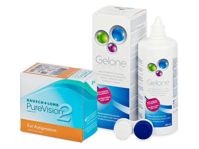 PureVision 2 for Astigmatism (6 lentile) + soluție Gelone 360 ml
