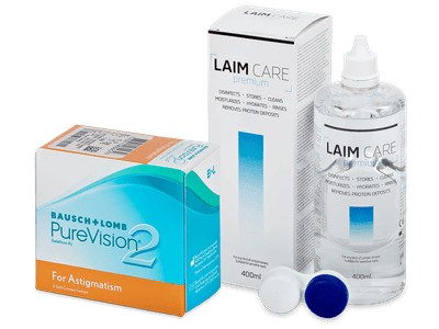 PureVision 2 for Astigmatism (6 lentile) + soluție Laim Care 400 ml