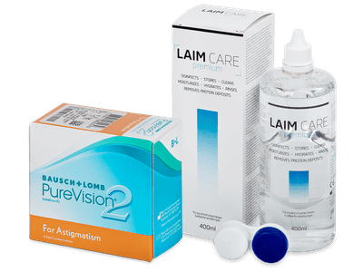 PureVision 2 for Astigmatism (6 lentile) + soluție Laim-Care 400 ml