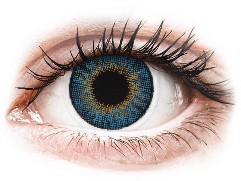 Lentile de contact colorate Air Optix Colors – fără dioptrie (2 lentile) True Sapphire (fara