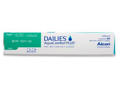 Dailies AquaComfort Plus Toric (90 lentile) - Parametrii lentilei