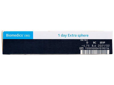 Biomedics 1 Day Extra (30 lentile) - Parametrii lentilei