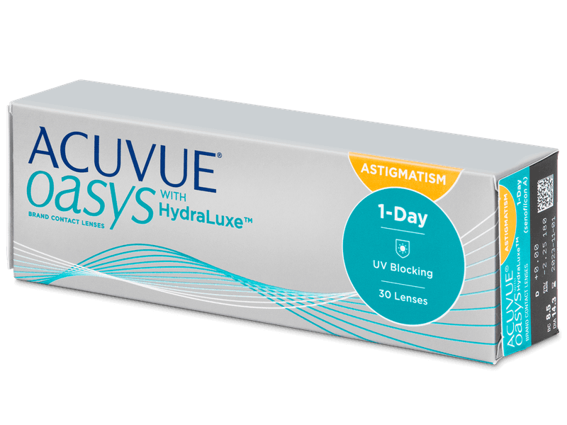 Lentile de contact zilnice Acuvue Oasys 1-Day with HydraLuxe for Astigmatism (30 lentile)