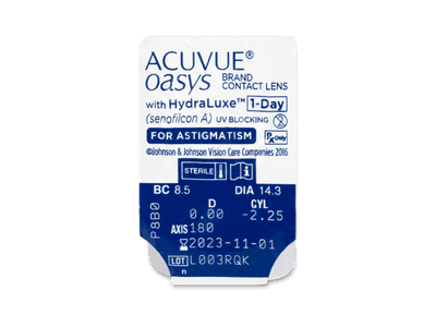 Acuvue Oasys 1-Day with HydraLuxe for Astigmatism (30 lentile) - Vizualizare ambalaj