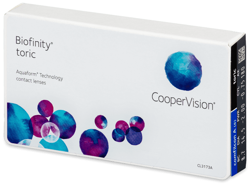 Lentile de contact lunare  Biofinity Toric (6 lentile)