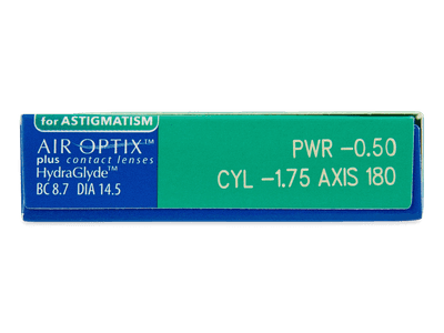 Air Optix plus HydraGlyde for Astigmatism (6 lentile) - Parametrii lentilei