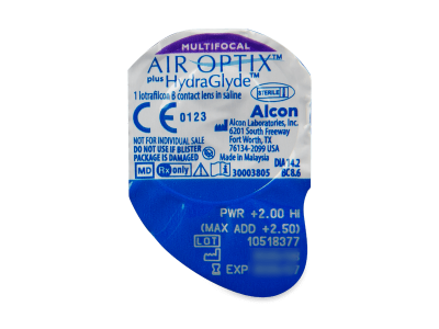 Air Optix plus HydraGlyde Multifocal (3 lentile) - Vizualizare ambalaj
