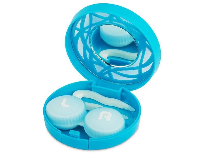 Accesorii Casetă cu oglindă - cu ornament, albastră