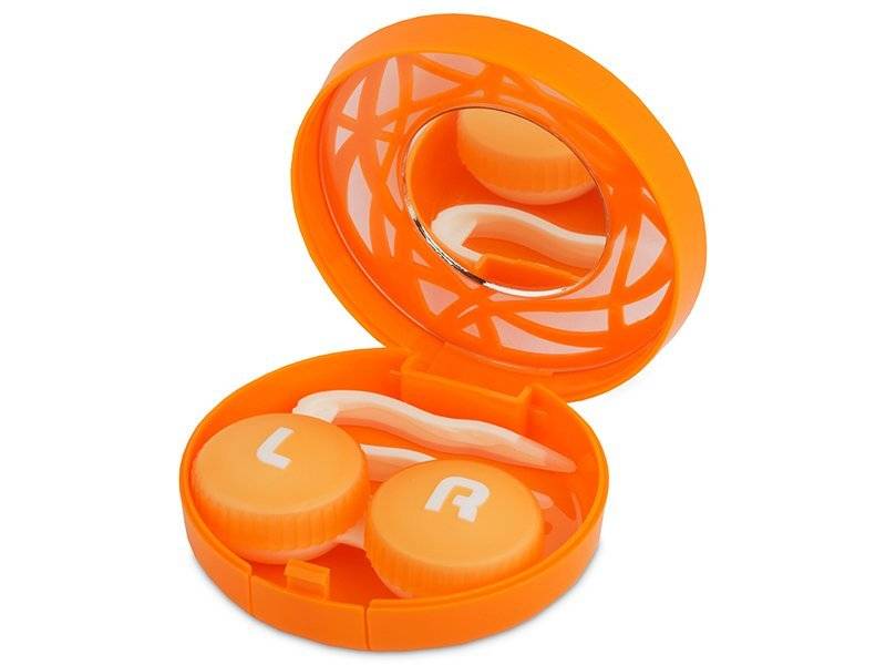 Accesorii Casetă cu oglindă - cu ornament, portocalie