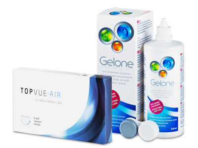 TopVue Air (6 lentile) + soluție Gelone 360 ml