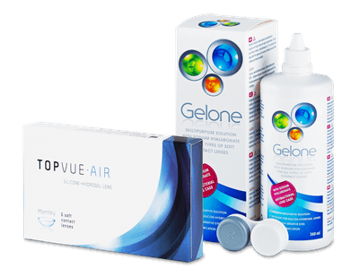 TopVue Air (6 lentile) + soluție Gelone 360 ml