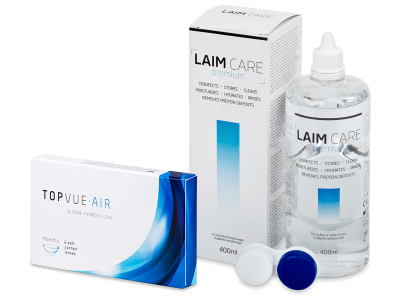TopVue Air (6 lentile) + soluție LAIM-CARE 400 ml