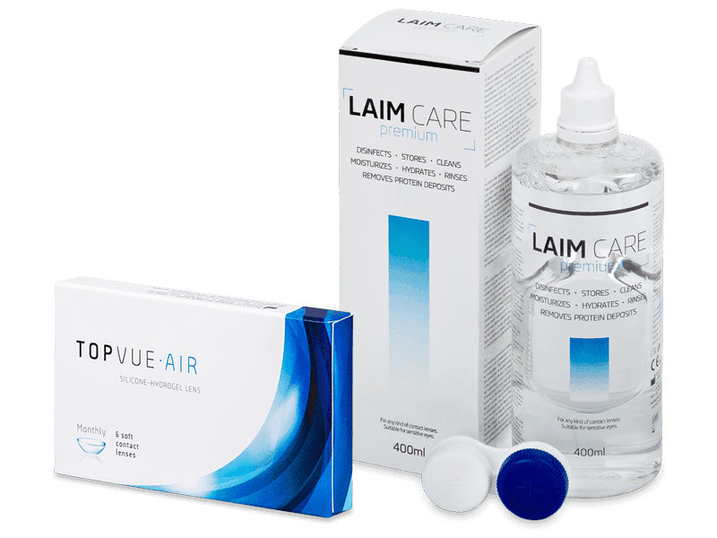 Pachet TopVue Air (6 lentile) + soluție Laim Care 400 ml