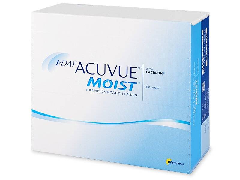 Lentile de contact zilnice 1 Day Acuvue Moist (180 lentile)