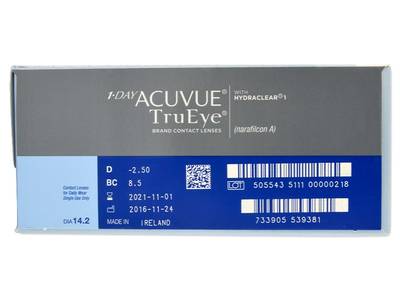 1 Day Acuvue TruEye (180 lentile) - Parametrii lentilei