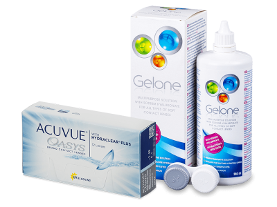 Acuvue Oasys (12 lentile) + soluție Gelone 360 ml