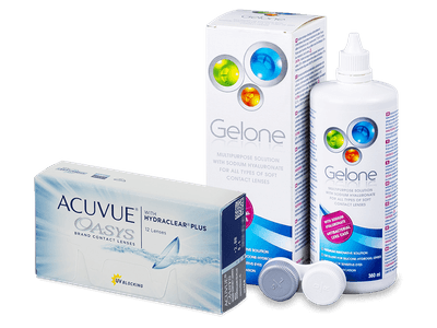 Acuvue Oasys (12 lentile) + soluție Gelone 360 ml