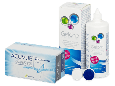 Acuvue Oasys (24 lentile) + soluție Gelone 360 ml