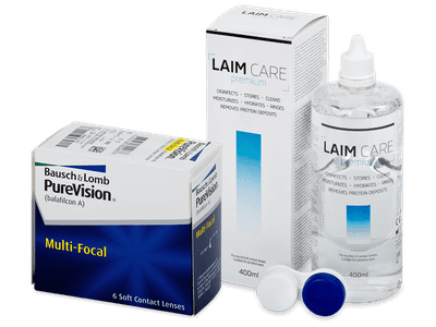 PureVision Multi-Focal (6 lentile) + soluție Laim-Care 400 ml