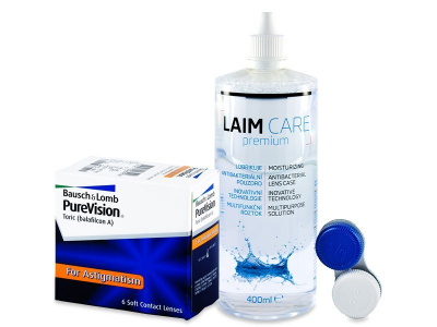 PureVision Toric (6 lentile) + soluție Laim-Care 400 ml