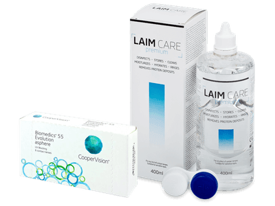 Biomedics 55 Evolution (6 lentile) + soluție Laim-Care 400 ml