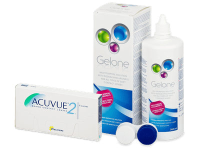 Acuvue 2 (6 lentile) + soluție Gelone 360 ml