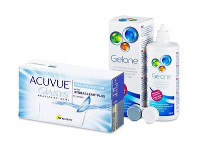 Acuvue Oasys for Astigmatism (12 lentile) + soluție Gelone 360 ml