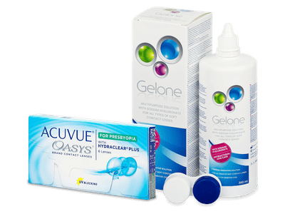 Acuvue Oasys for Presbyopia (6 lentile) + soluție Gelone 360 ml