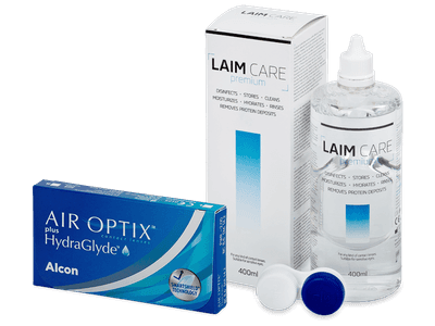 Air Optix plus HydraGlyde (6 lentile) + soluție Laim-Care 400 ml