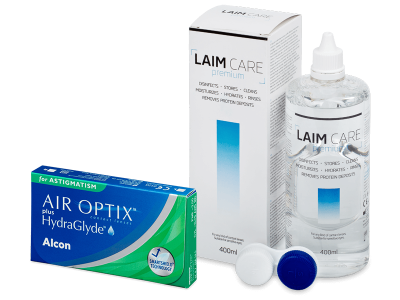Air Optix plus HydraGlyde for Astigmatism (3 lentile) + soluție Laim-Care 400 ml