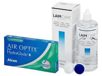 Air Optix plus HydraGlyde for Astigmatism (6 lentile) + soluție Laim Care 400 ml