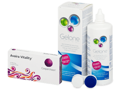 Avaira Vitality (3 lentile) + soluție Gelone 360 ml