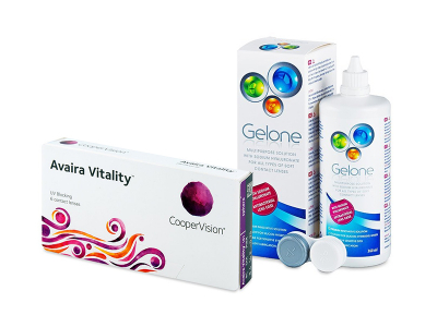 Avaira Vitality (6 lentile) + soluție Gelone 360 ml