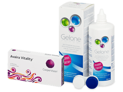 Avaira Vitality (6 lentile) + soluție Gelone 360 ml