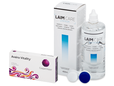 Avaira Vitality (6 lentile) + soluție Laim-Care 400 ml